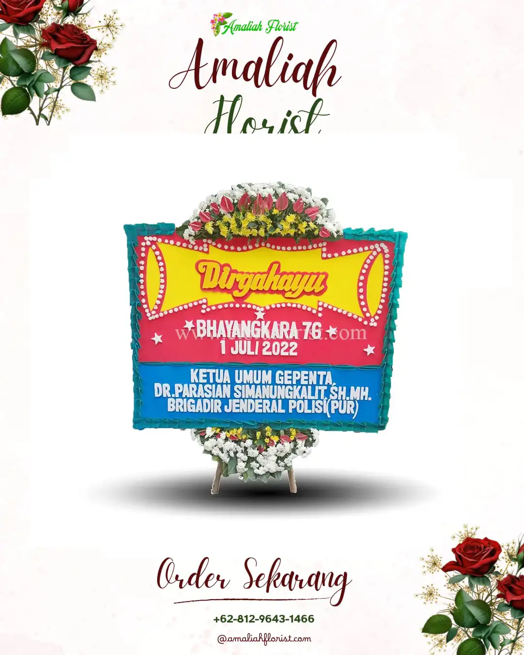 Papan Bunga HUT Ulang Tahun Troketon